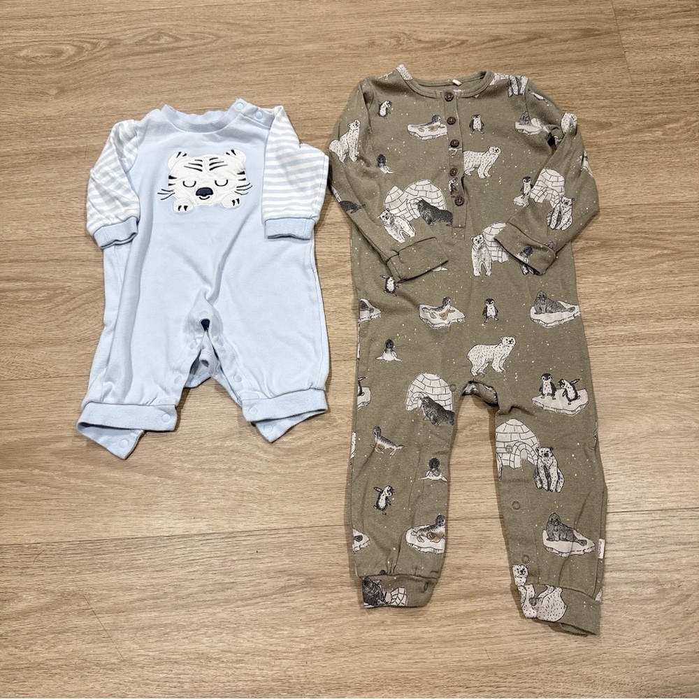 Minymo Adorable Kids One Piece bundle- Blue and Green 18M